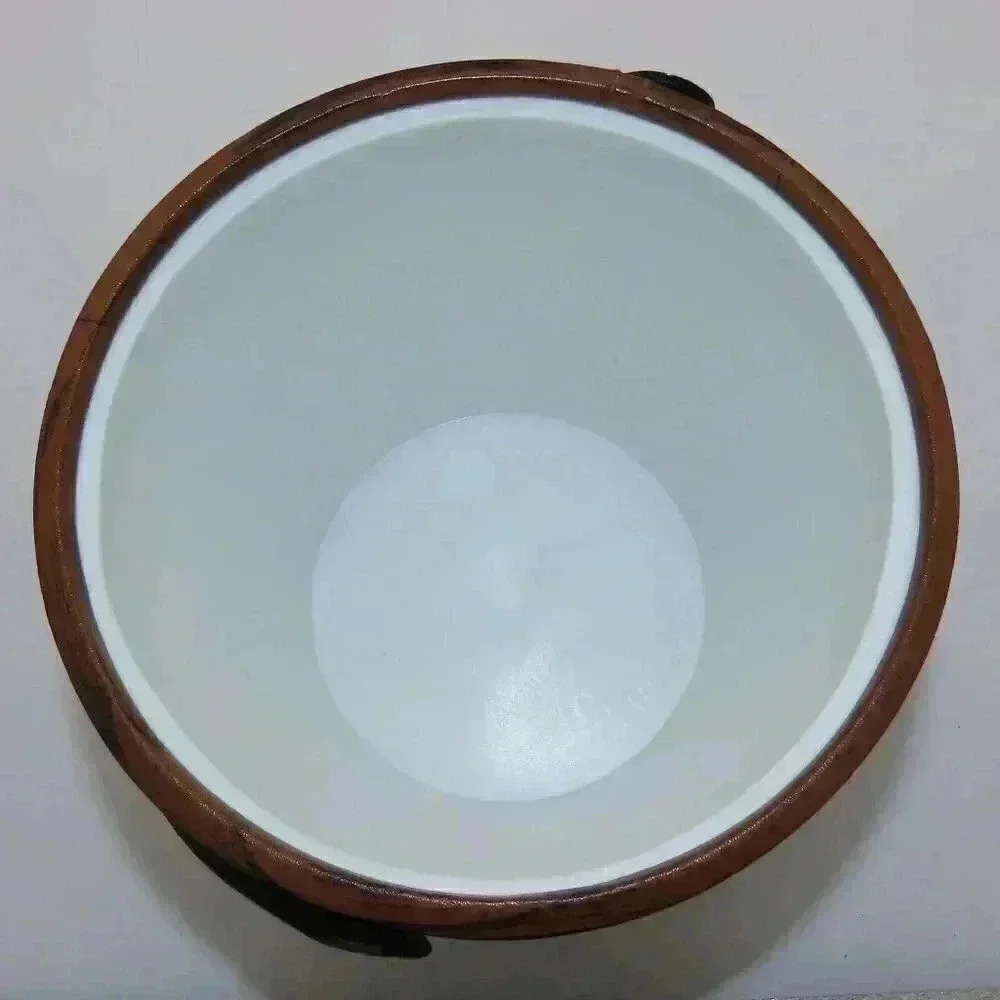 Vintage Ice Bucket Insulated Faux Wood Vinyl 1970s MCM